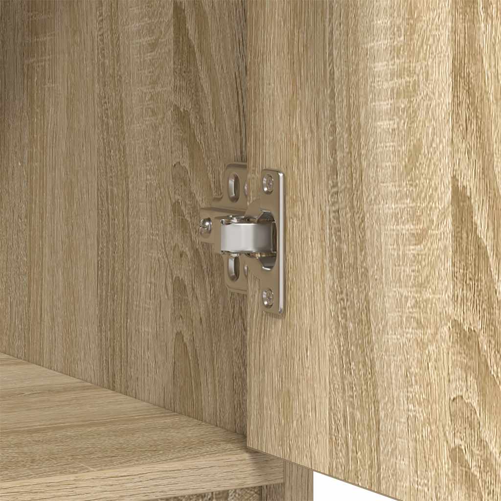 Dressoir met lades deuren 70,5x34x74,5 cm sonoma eikenkleurig is nu te koop bij PeponiXL, paradijselijk wonen!
