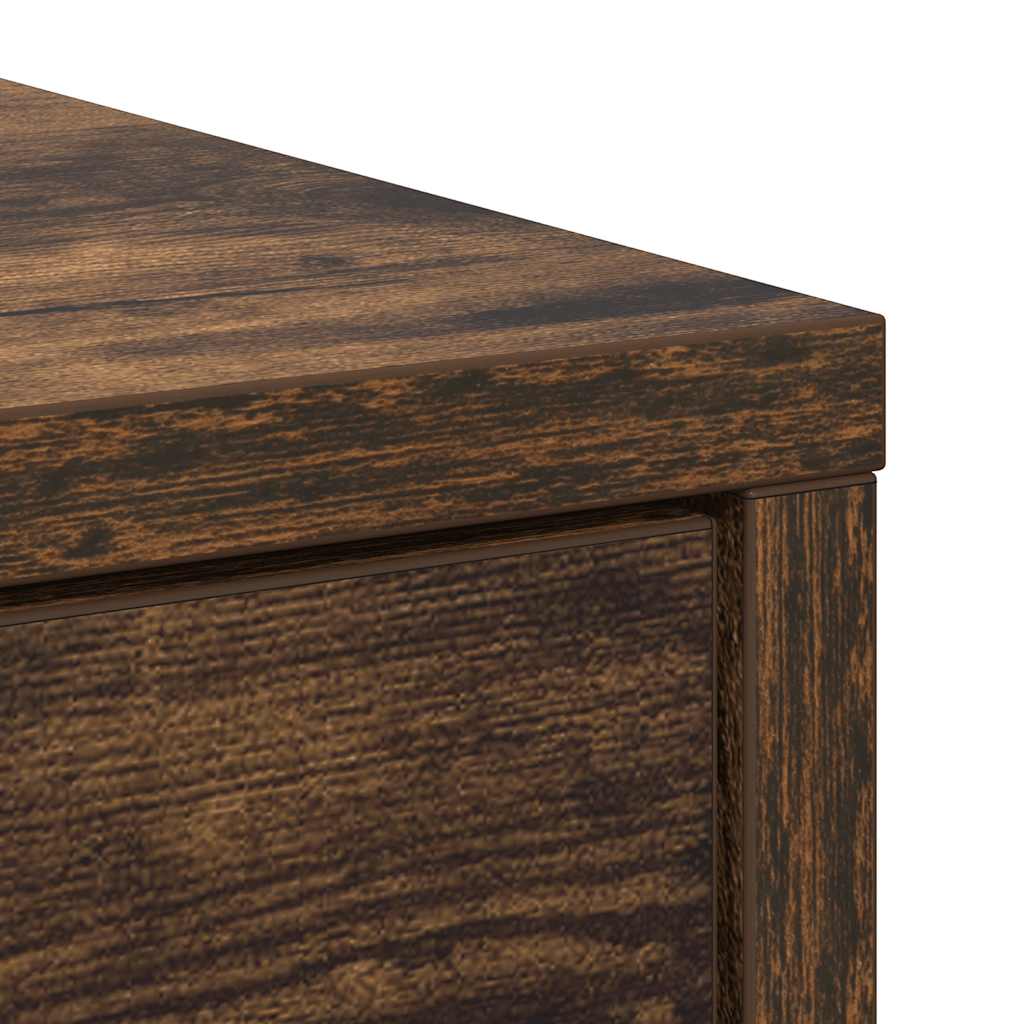 Dressoir met lades en deuren 70,5x34x74,5 cm gerookt eiken is nu te koop bij PeponiXL, paradijselijk wonen!