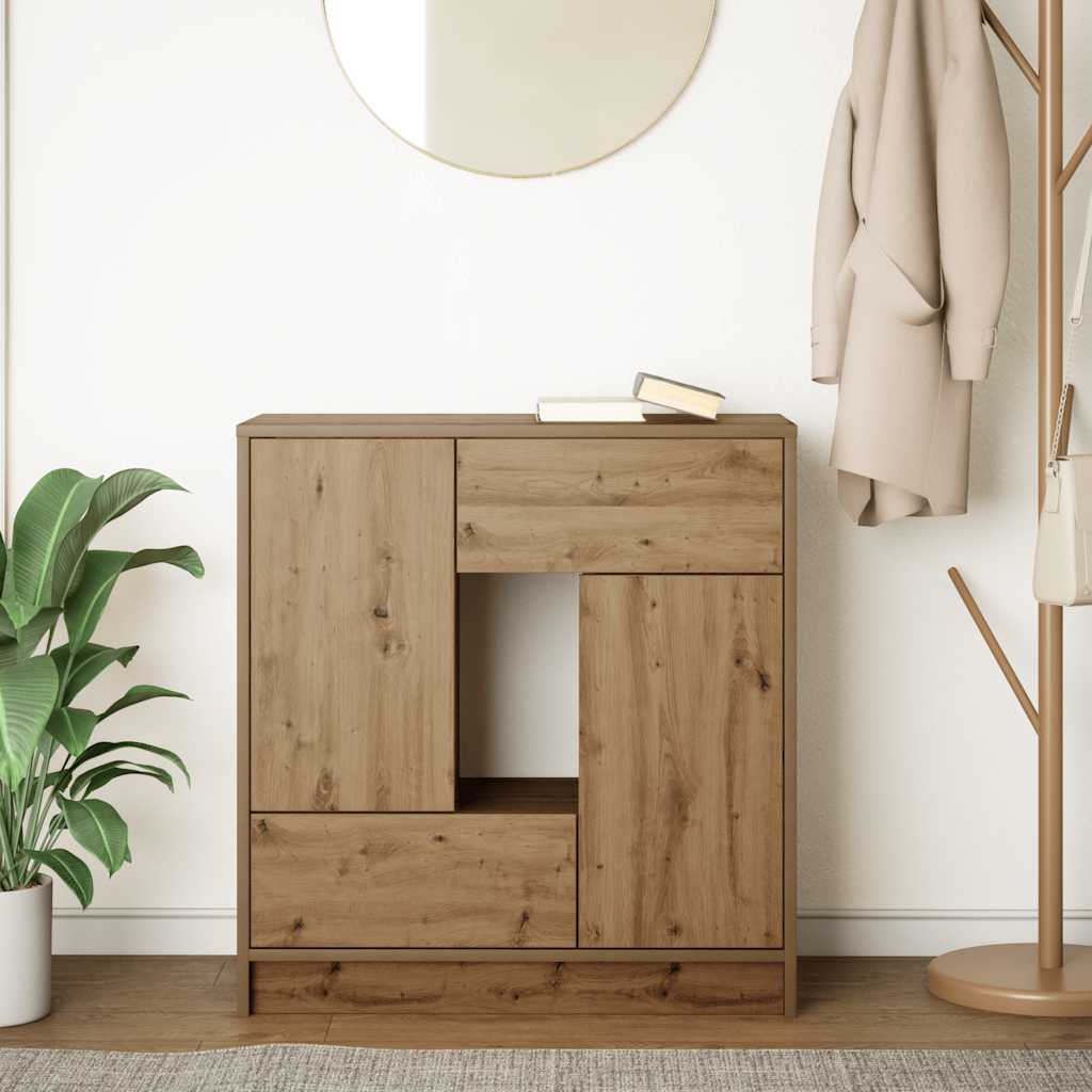 Dressoir met lades en deuren 70,5x34x74,5 cm ambachtelijk is nu te koop bij PeponiXL, paradijselijk wonen!