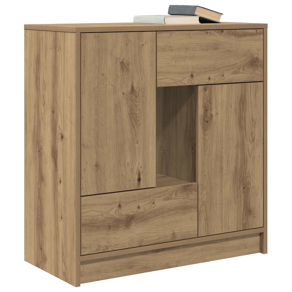 Dressoir met lades en deuren 70,5x34x74,5 cm ambachtelijk is nu te koop bij PeponiXL, paradijselijk wonen!