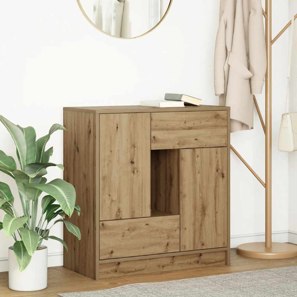 Dressoir met lades en deuren 70,5x34x74,5 cm ambachtelijk is nu te koop bij PeponiXL, paradijselijk wonen!