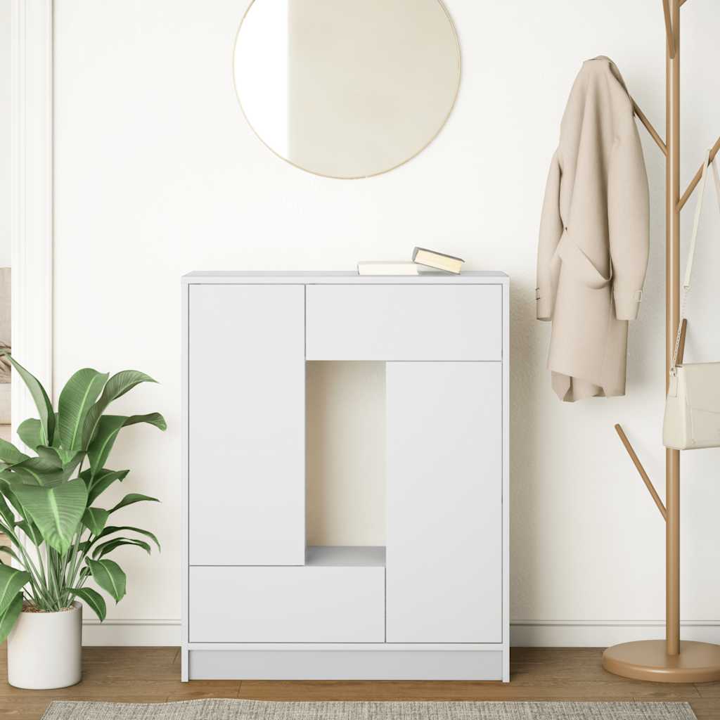 Dressoir met lades en deuren 73x31x90 cm wit is nu te koop bij PeponiXL, paradijselijk wonen!