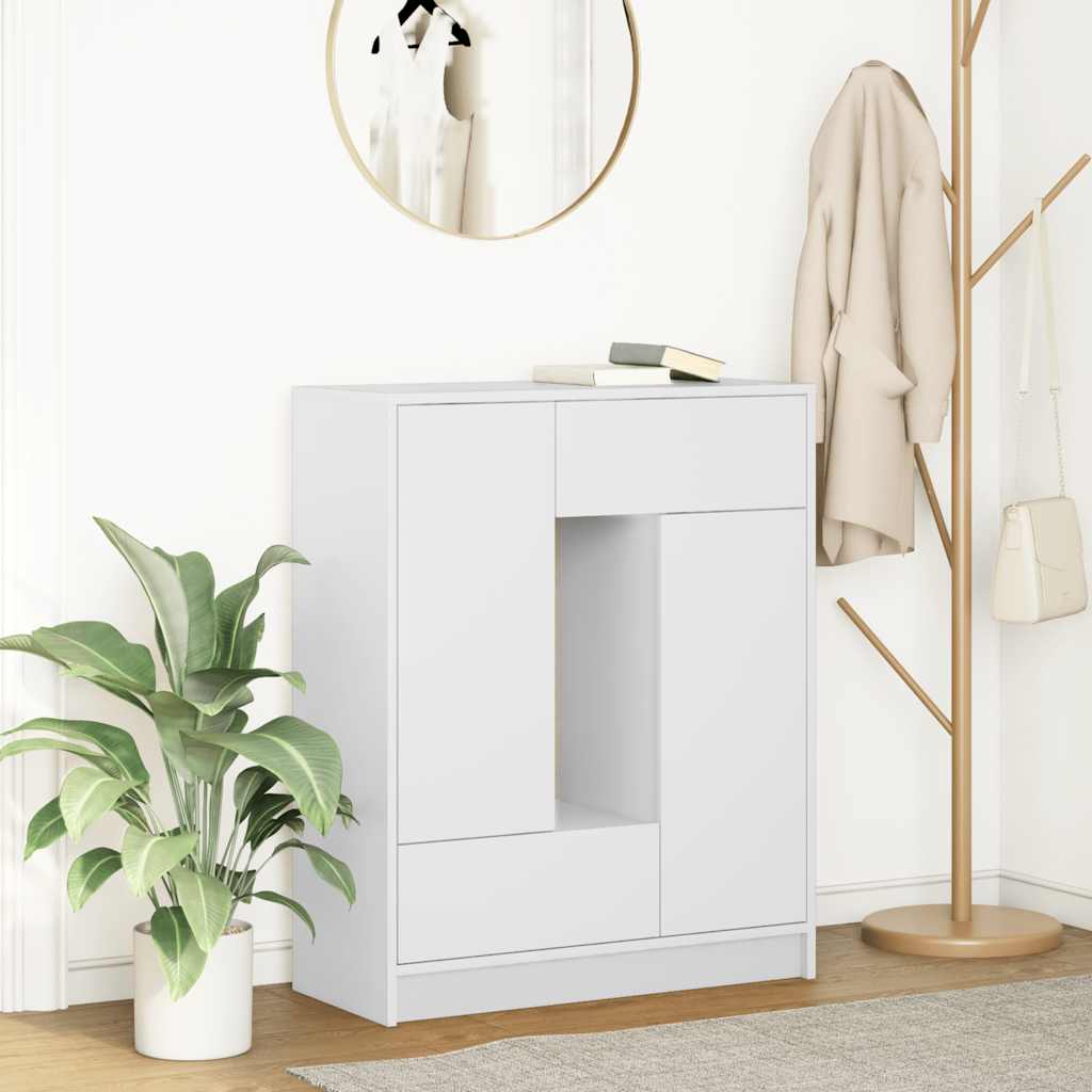 Dressoir met lades en deuren 73x31x90 cm wit is nu te koop bij PeponiXL, paradijselijk wonen!