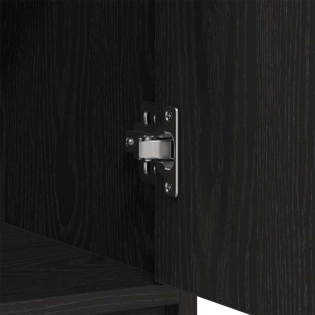 Dressoir met lades en deuren 73x31x90 cm zwart eikenkleurig is nu te koop bij PeponiXL, paradijselijk wonen!