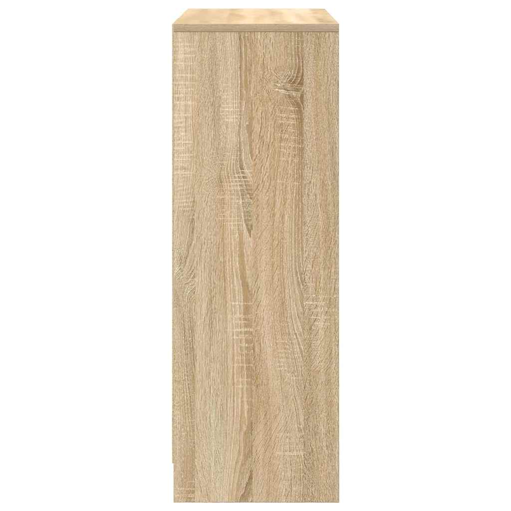 Dressoir met lades en deuren 73x31x90 cm sonoma eikenkleurig is nu te koop bij PeponiXL, paradijselijk wonen!