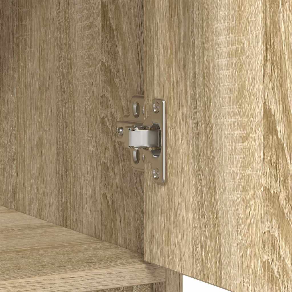Dressoir met lades en deuren 73x31x90 cm sonoma eikenkleurig is nu te koop bij PeponiXL, paradijselijk wonen!