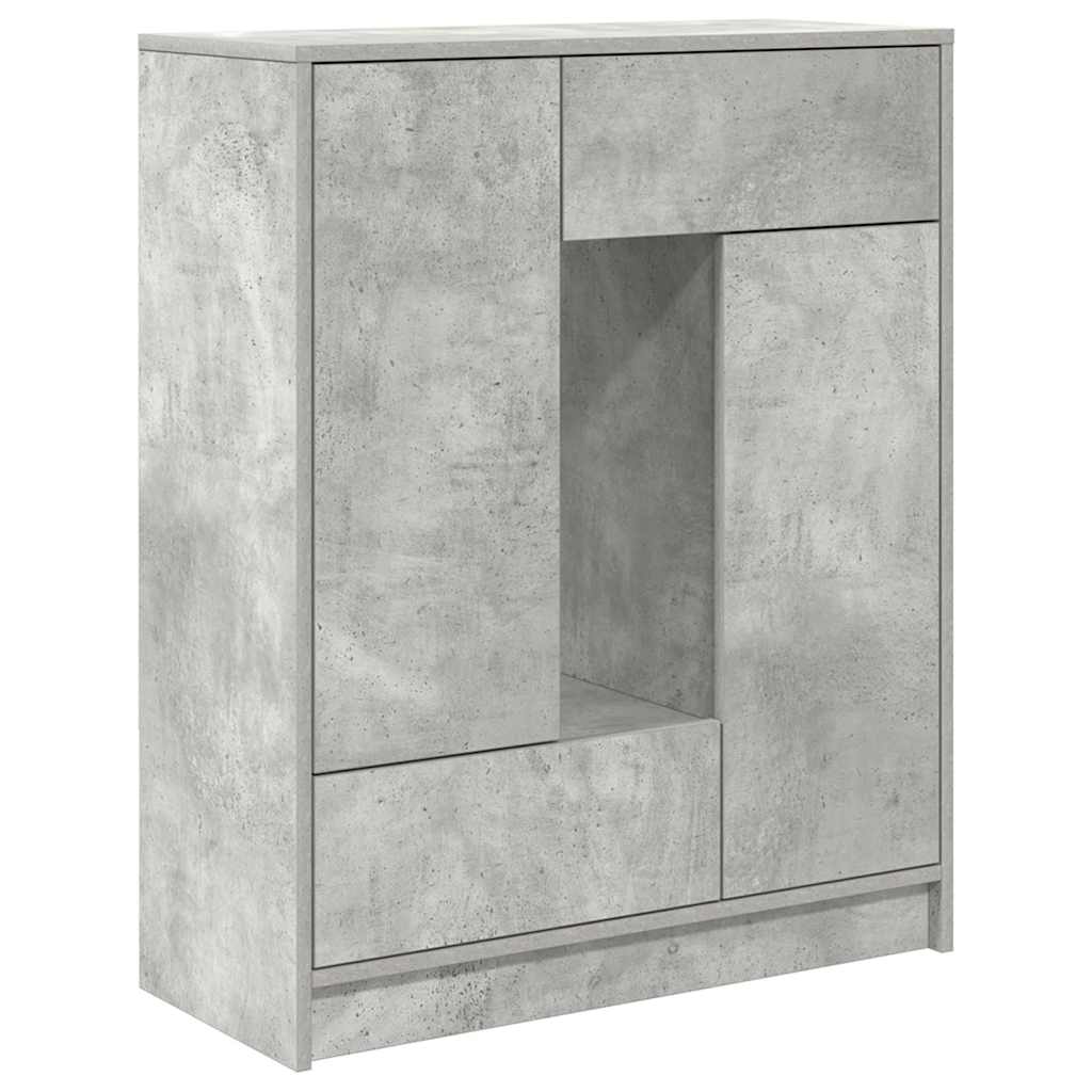 Dressoir met lades en deuren 73x31x90 cm betongrijs is nu te koop bij PeponiXL, paradijselijk wonen!