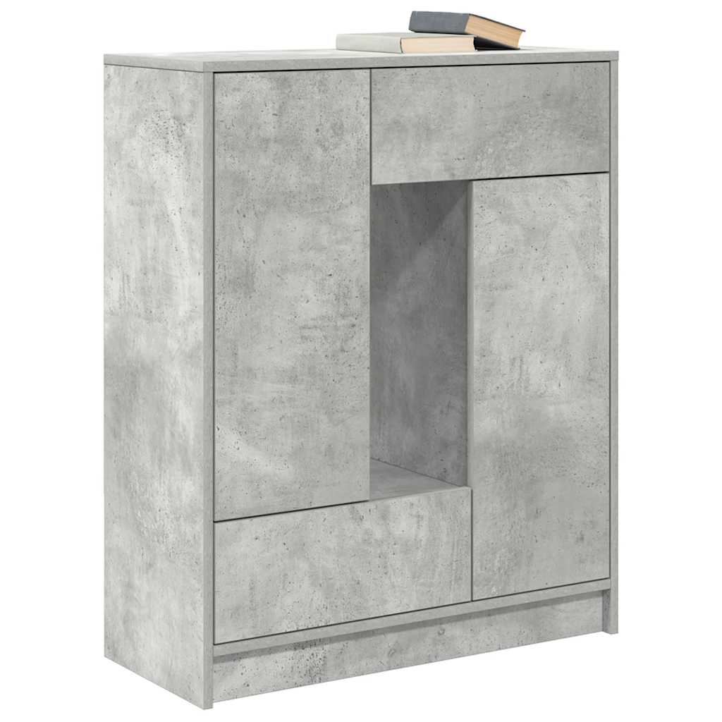 Dressoir met lades en deuren 73x31x90 cm betongrijs is nu te koop bij PeponiXL, paradijselijk wonen!