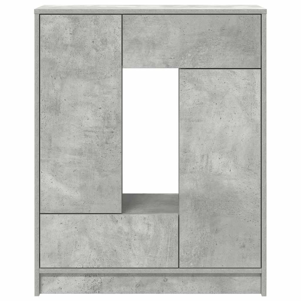 Dressoir met lades en deuren 73x31x90 cm betongrijs is nu te koop bij PeponiXL, paradijselijk wonen!