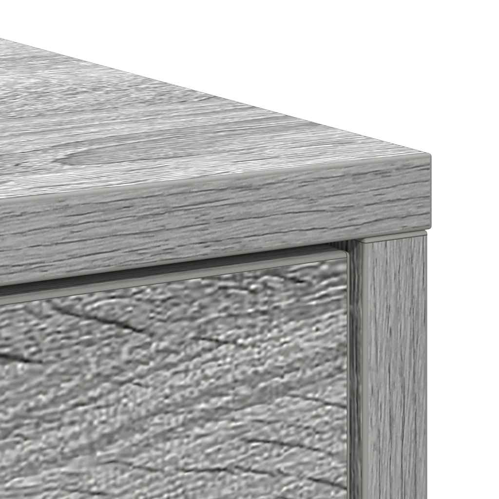 Dressoir met lades en deuren 73x31x90 cm grijs Sonoma is nu te koop bij PeponiXL, paradijselijk wonen!