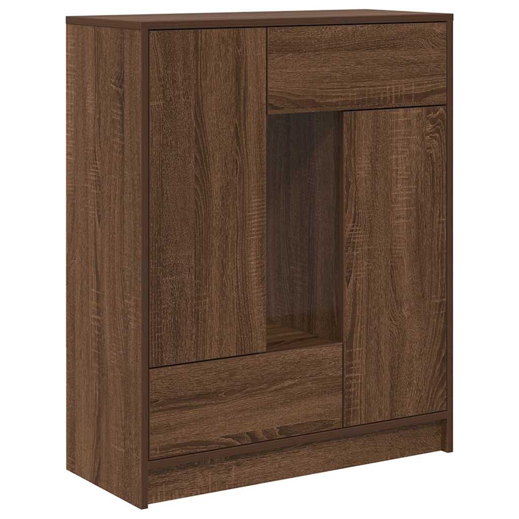 Dressoir met lades en deuren 73x31x90 cm bruin eiken is nu te koop bij PeponiXL, paradijselijk wonen!