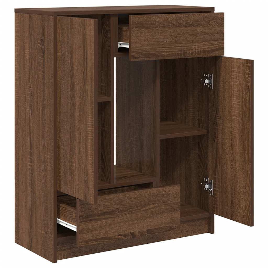 Dressoir met lades en deuren 73x31x90 cm bruin eiken is nu te koop bij PeponiXL, paradijselijk wonen!