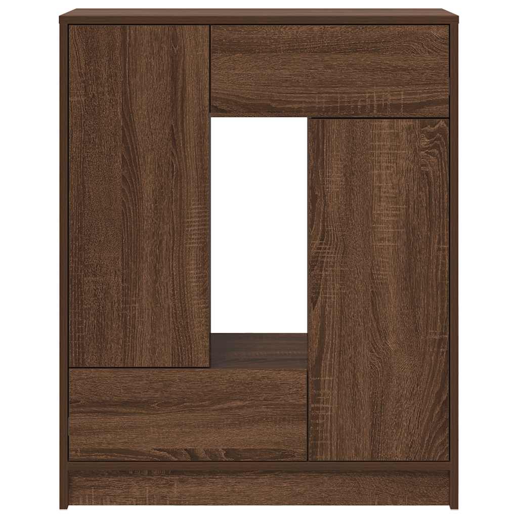 Dressoir met lades en deuren 73x31x90 cm bruin eiken is nu te koop bij PeponiXL, paradijselijk wonen!