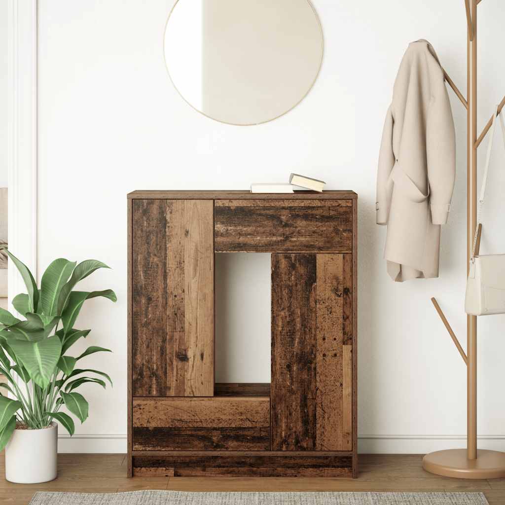 Dressoir met lades en deuren 73x31x90 cm oud hout is nu te koop bij PeponiXL, paradijselijk wonen!