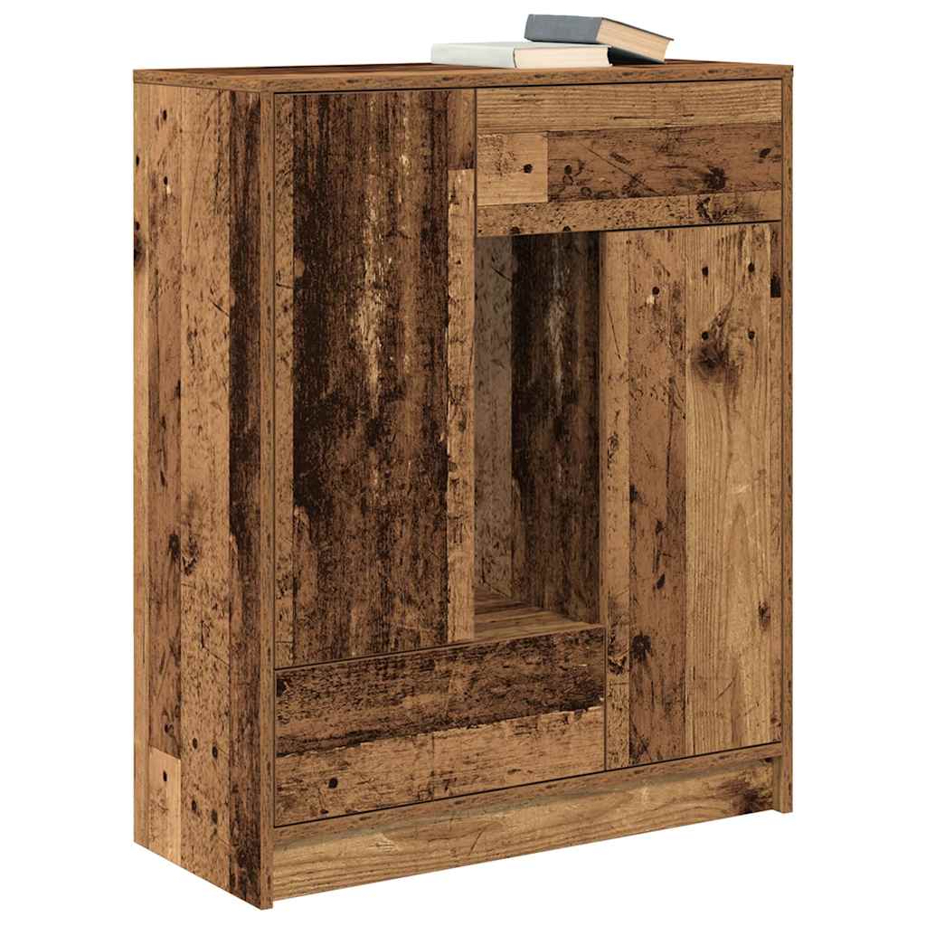 Dressoir met lades en deuren 73x31x90 cm oud hout is nu te koop bij PeponiXL, paradijselijk wonen!