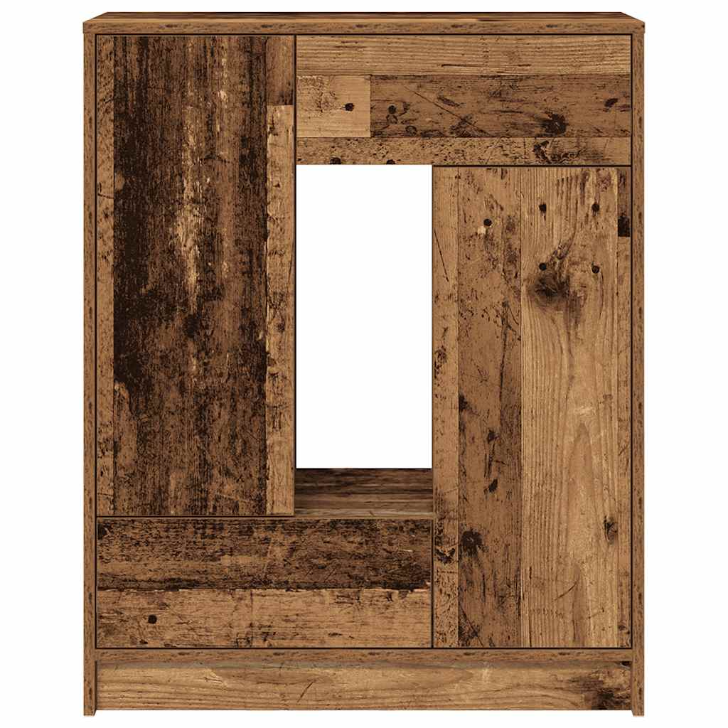 Dressoir met lades en deuren 73x31x90 cm oud hout is nu te koop bij PeponiXL, paradijselijk wonen!