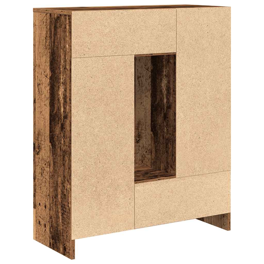 Dressoir met lades en deuren 73x31x90 cm oud hout is nu te koop bij PeponiXL, paradijselijk wonen!