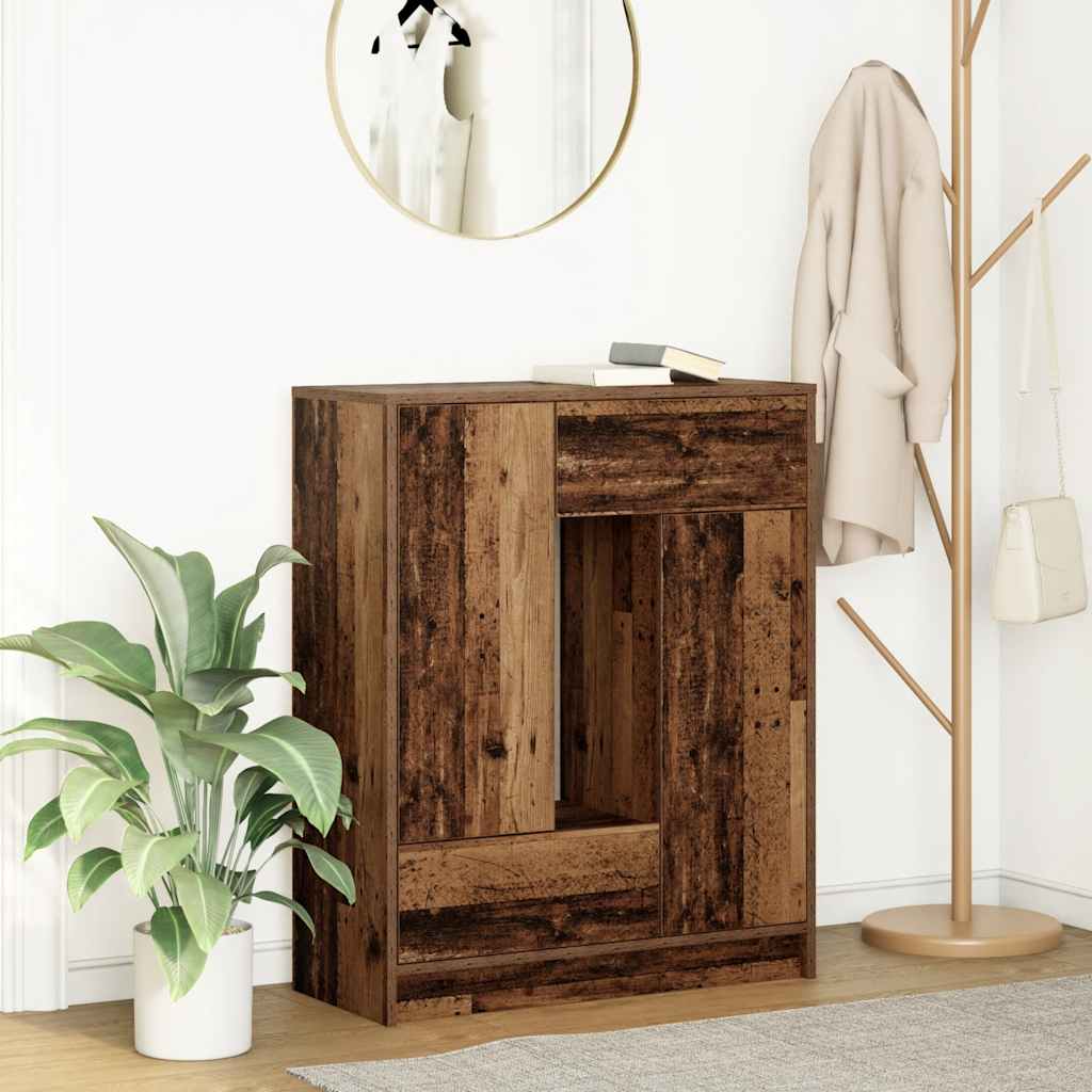 Dressoir met lades en deuren 73x31x90 cm oud hout is nu te koop bij PeponiXL, paradijselijk wonen!
