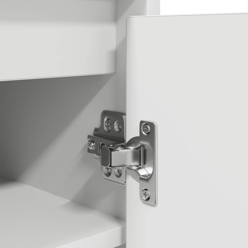 Schoenenkast 29,5x34x76 cm bewerkt hout wit is nu te koop bij PeponiXL, paradijselijk wonen!