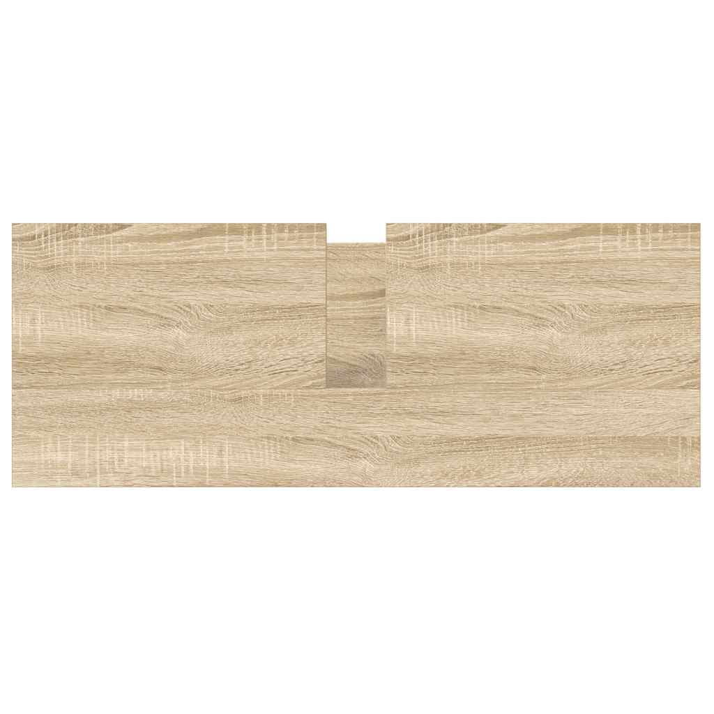 Badkamerkast met lades 90x34,5x60 cm Sonoma eikenkleurig is nu te koop bij PeponiXL, paradijselijk wonen!