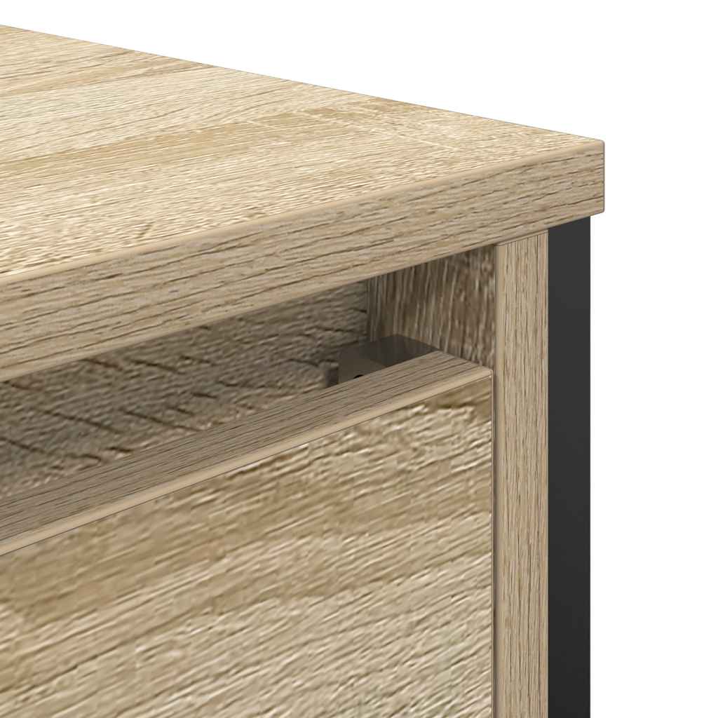 Badkamerkast met lades 90x34,5x60 cm Sonoma eikenkleurig is nu te koop bij PeponiXL, paradijselijk wonen!