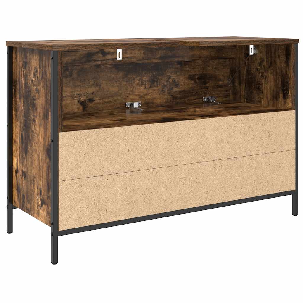 Badkamerkast met lades 90x34,5x60 cm gerookt eikenkleurig is nu te koop bij PeponiXL, paradijselijk wonen!