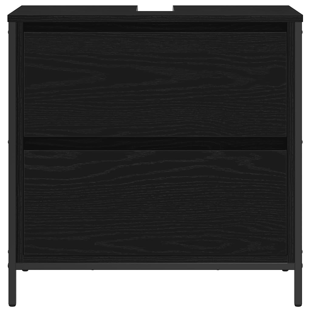 Badkamerkast met lades 60x34,5x60 cm zwart eikenkleurig is nu te koop bij PeponiXL, paradijselijk wonen!