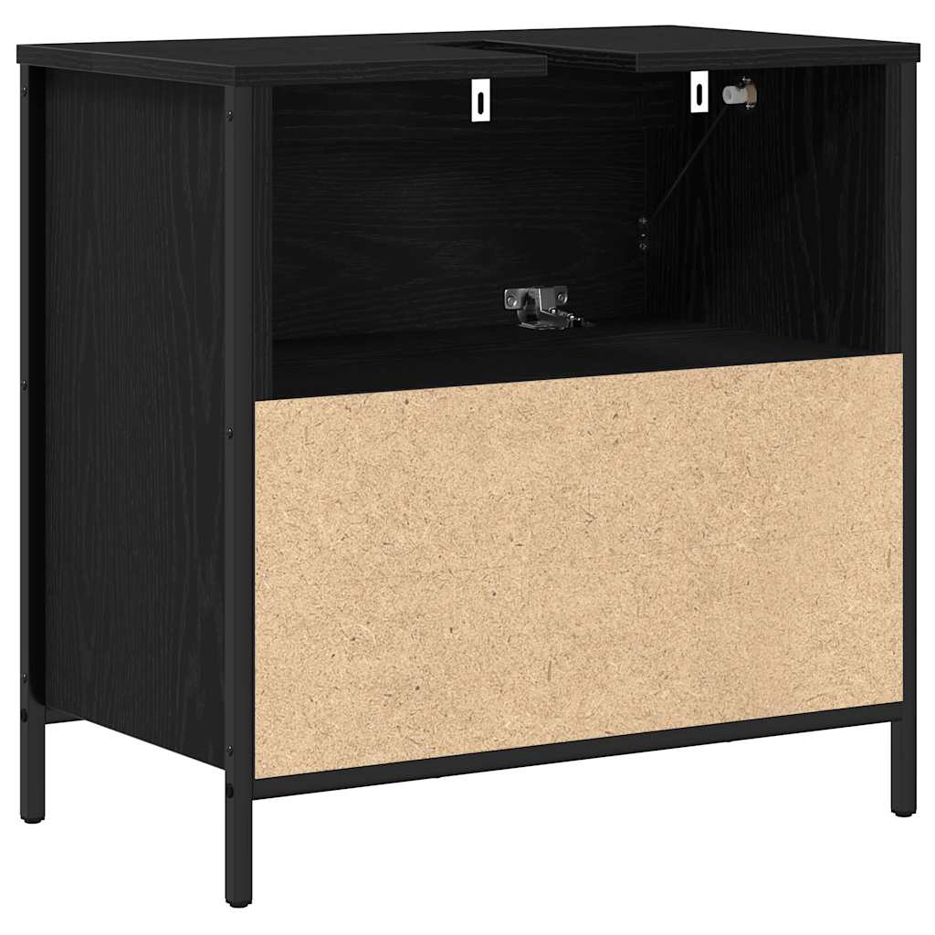 Badkamerkast met lades 60x34,5x60 cm zwart eikenkleurig is nu te koop bij PeponiXL, paradijselijk wonen!
