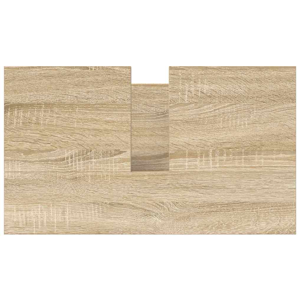 Badkamerwastafelkast met lades 60x34,5x60cm Sonoma eikenkleurig is nu te koop bij PeponiXL, paradijselijk wonen!