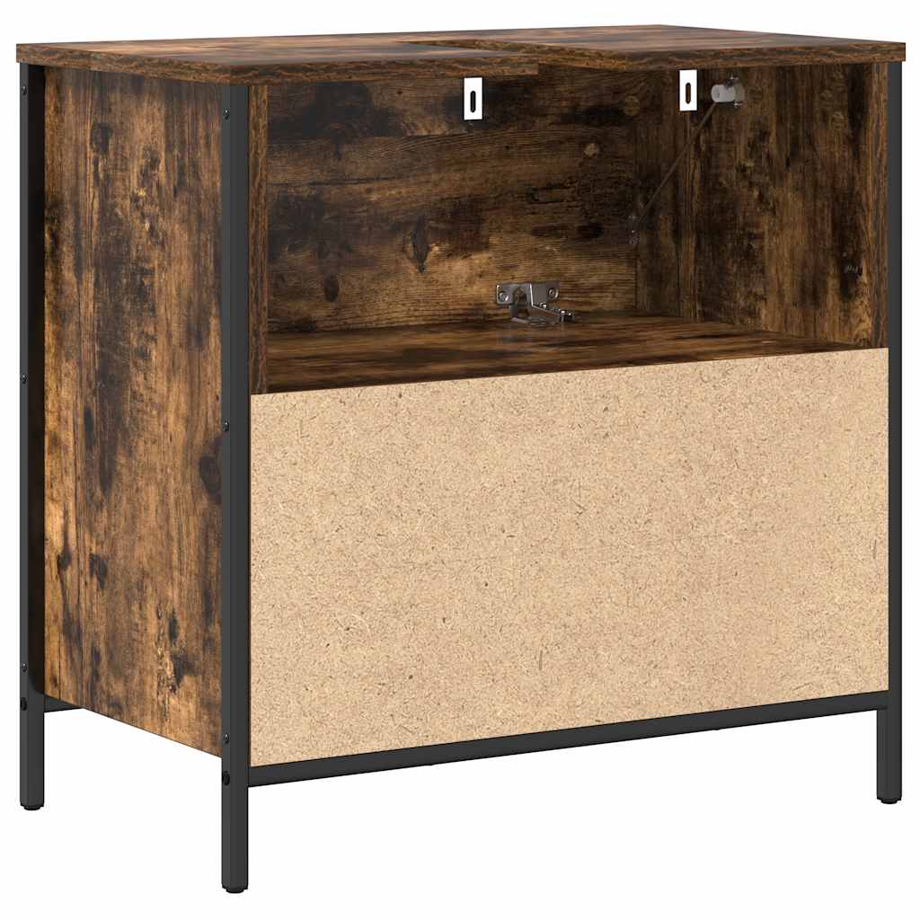 Badkamerkast met lades 60x34,5x60 cm gerookt eikenkleurig is nu te koop bij PeponiXL, paradijselijk wonen!