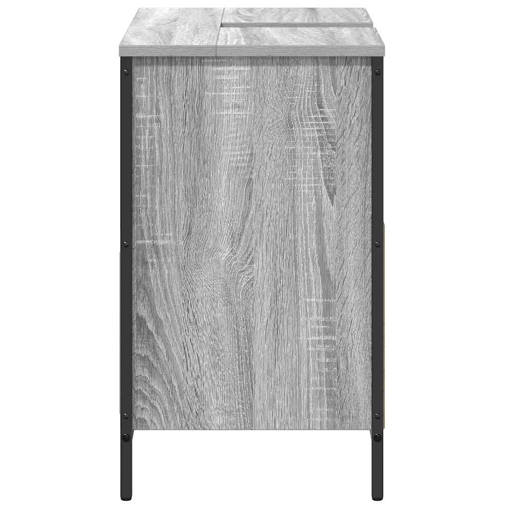 Badkamerkast met lades 60x34,5x60 cm grijs Sonoma is nu te koop bij PeponiXL, paradijselijk wonen!