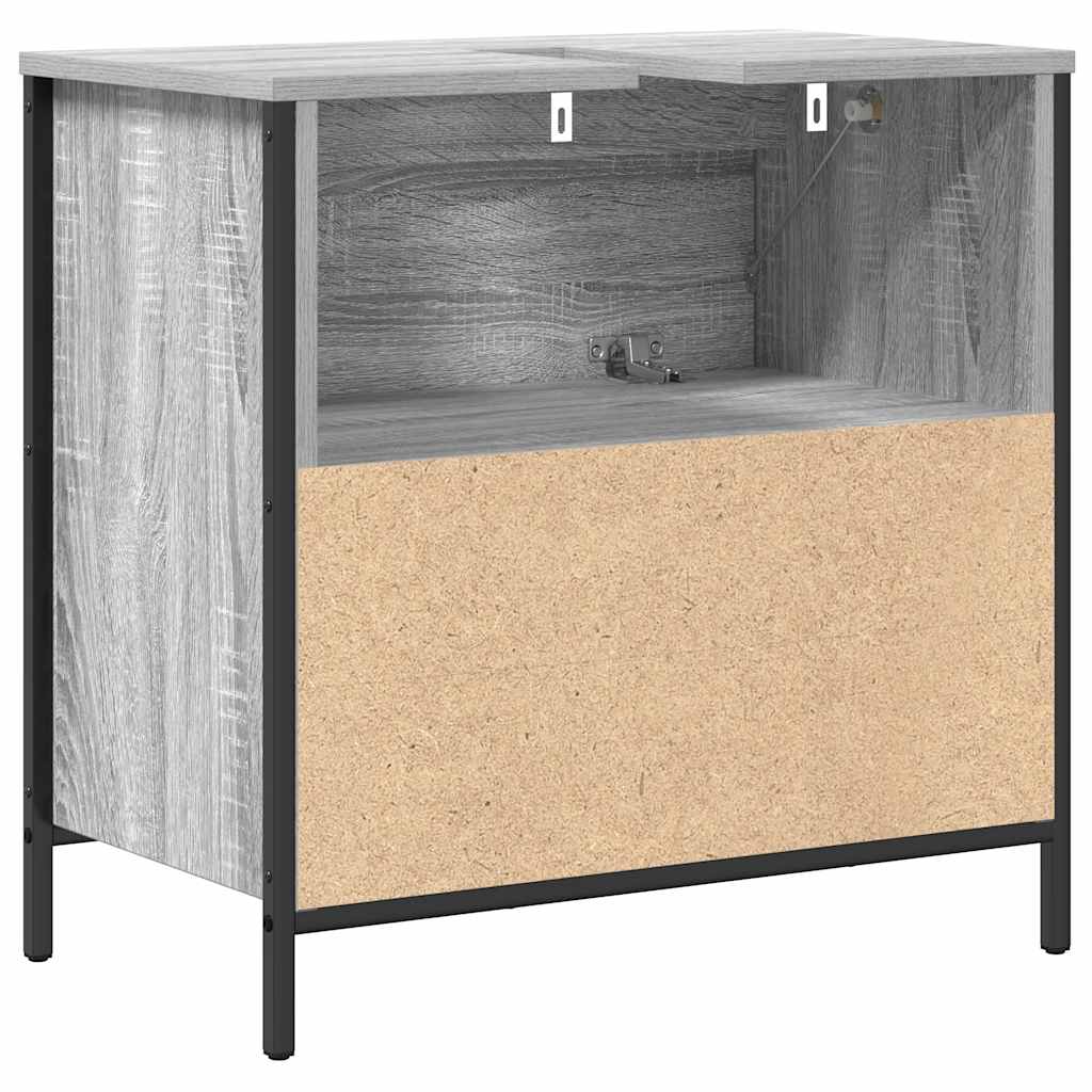 Badkamerkast met lades 60x34,5x60 cm grijs Sonoma is nu te koop bij PeponiXL, paradijselijk wonen!