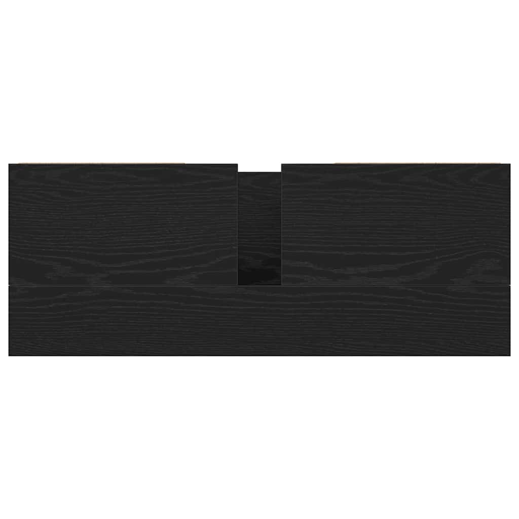 Wastafelkast met lades 90x34,5x60 cm zwart eikenkleurig is nu te koop bij PeponiXL, paradijselijk wonen!