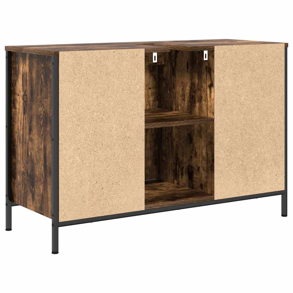 Wastafelkast met lades 90x34,5x60 cm gerookt eikenkleurig is nu te koop bij PeponiXL, paradijselijk wonen!