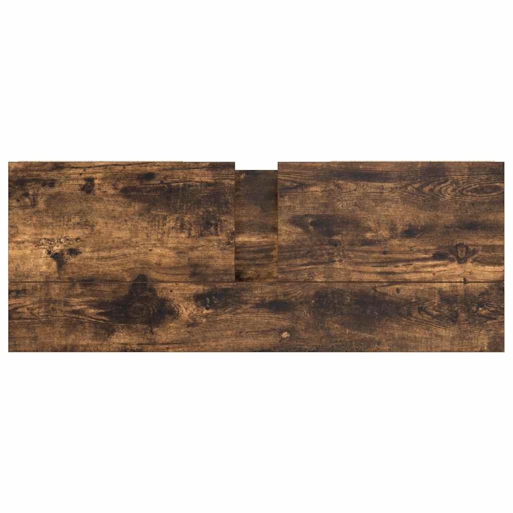 Wastafelkast met lades 90x34,5x60 cm gerookt eikenkleurig is nu te koop bij PeponiXL, paradijselijk wonen!