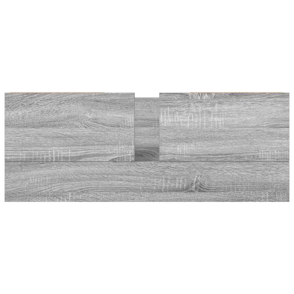 Wastafelkast met lades 90x34,5x60 cm grijs Sonoma is nu te koop bij PeponiXL, paradijselijk wonen!