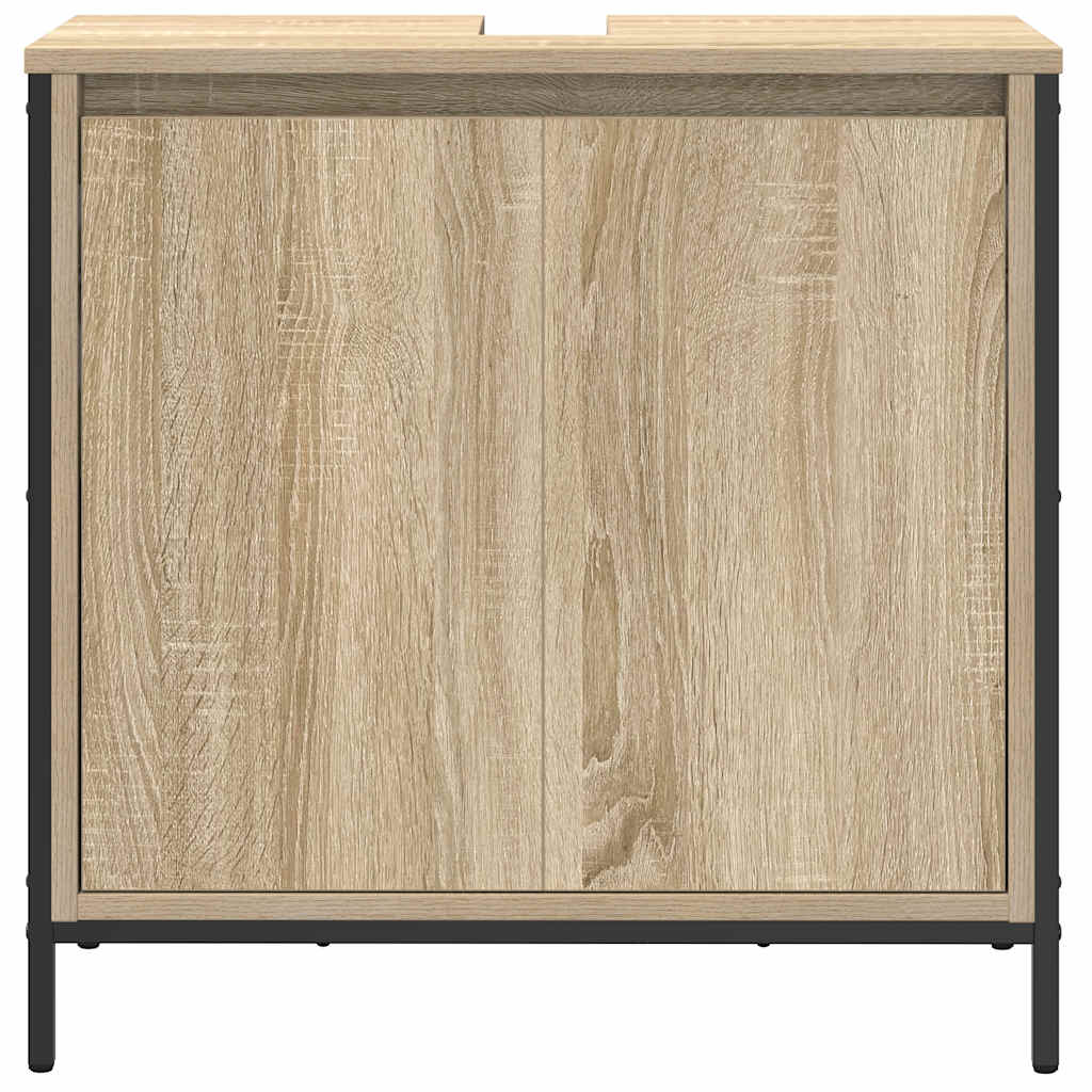 Badkamerkast wastafelmeubel 60x34,5x60 cm sonoma eikenkleurig is nu te koop bij PeponiXL, paradijselijk wonen!