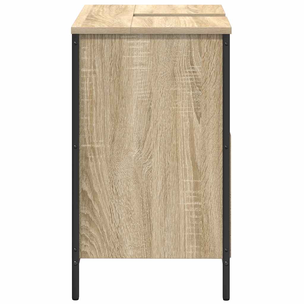Badkamerkast wastafelmeubel 60x34,5x60 cm sonoma eikenkleurig is nu te koop bij PeponiXL, paradijselijk wonen!