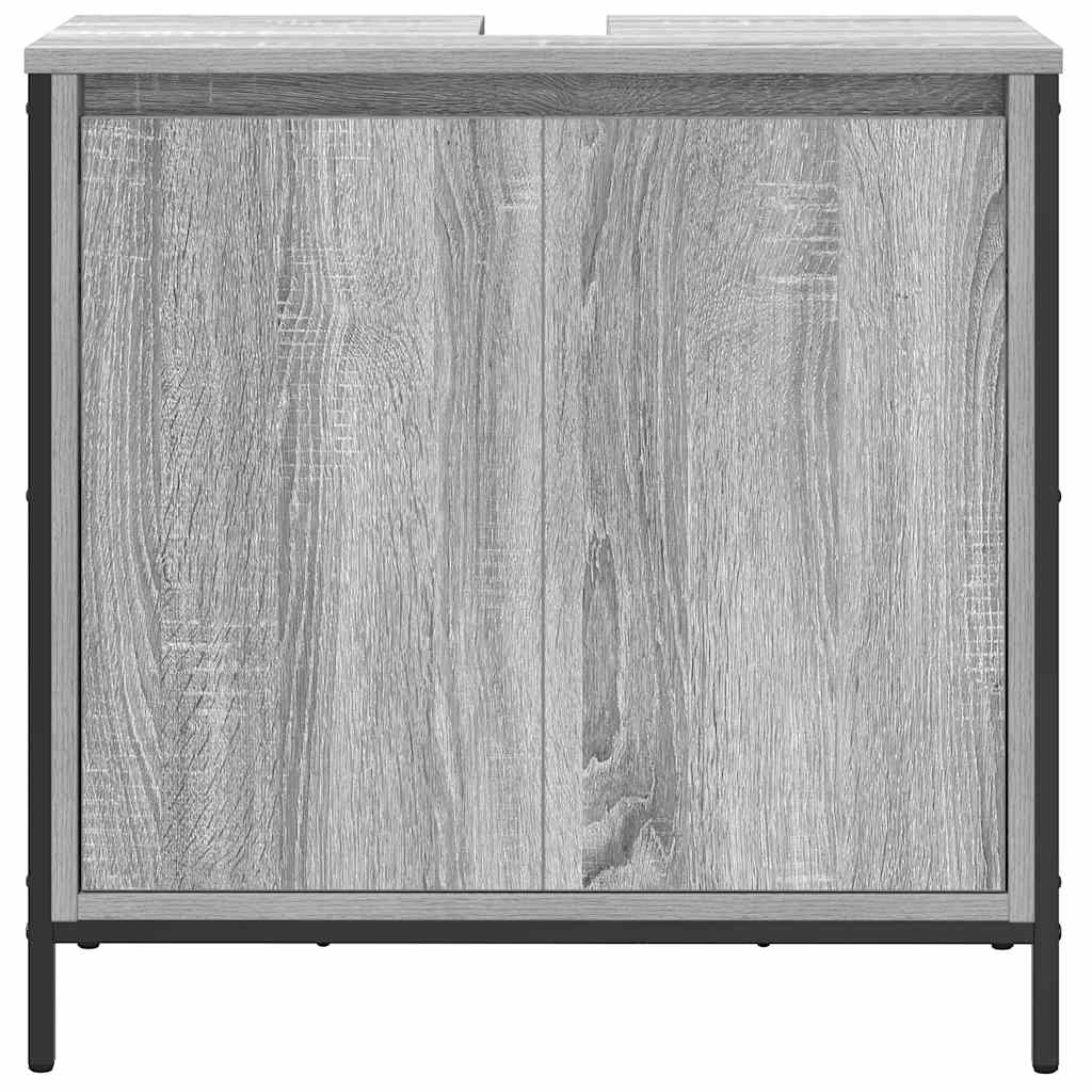 Badkamerkast wastafelkast 60x34,5x60 cm grijs sonoma is nu te koop bij PeponiXL, paradijselijk wonen!