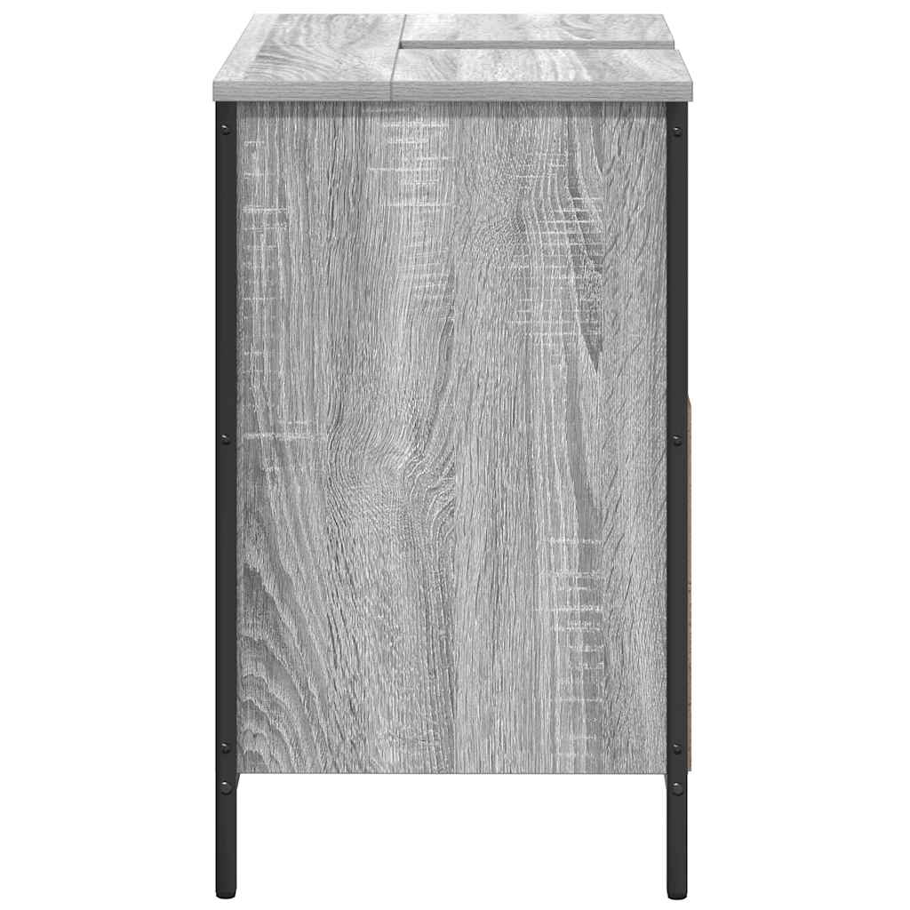 Badkamerkast wastafelkast 60x34,5x60 cm grijs sonoma is nu te koop bij PeponiXL, paradijselijk wonen!