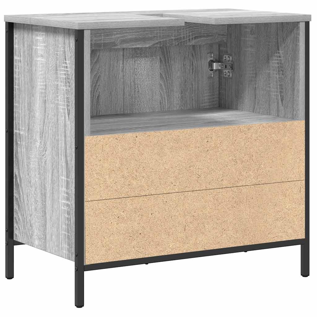 Badkamerkast wastafelkast 60x34,5x60 cm grijs sonoma is nu te koop bij PeponiXL, paradijselijk wonen!