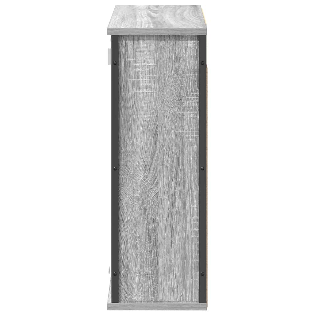 Badkamerwandkast met spiegel 60x21x60 cm Sonoma grijs is nu te koop bij PeponiXL, paradijselijk wonen!