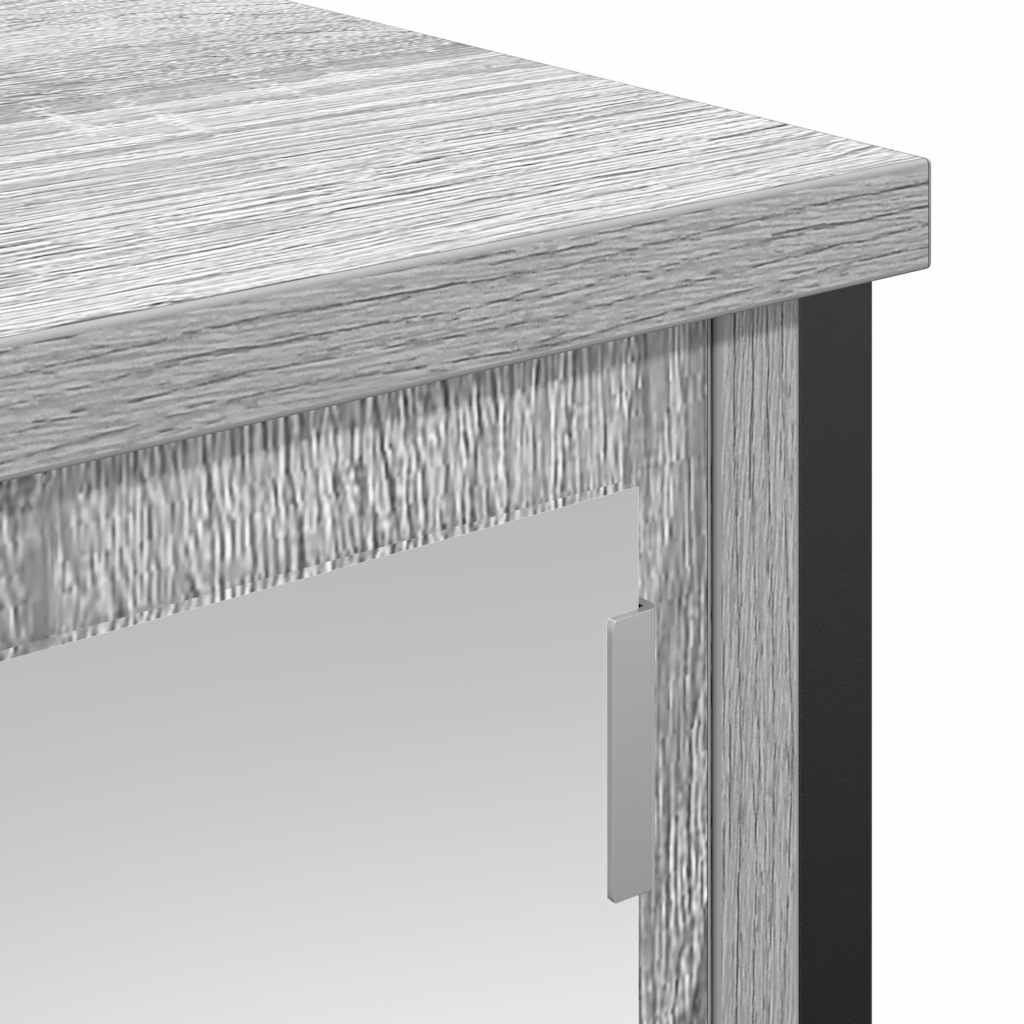 Badkamerwandkast met spiegel 60x21x60 cm Sonoma grijs is nu te koop bij PeponiXL, paradijselijk wonen!
