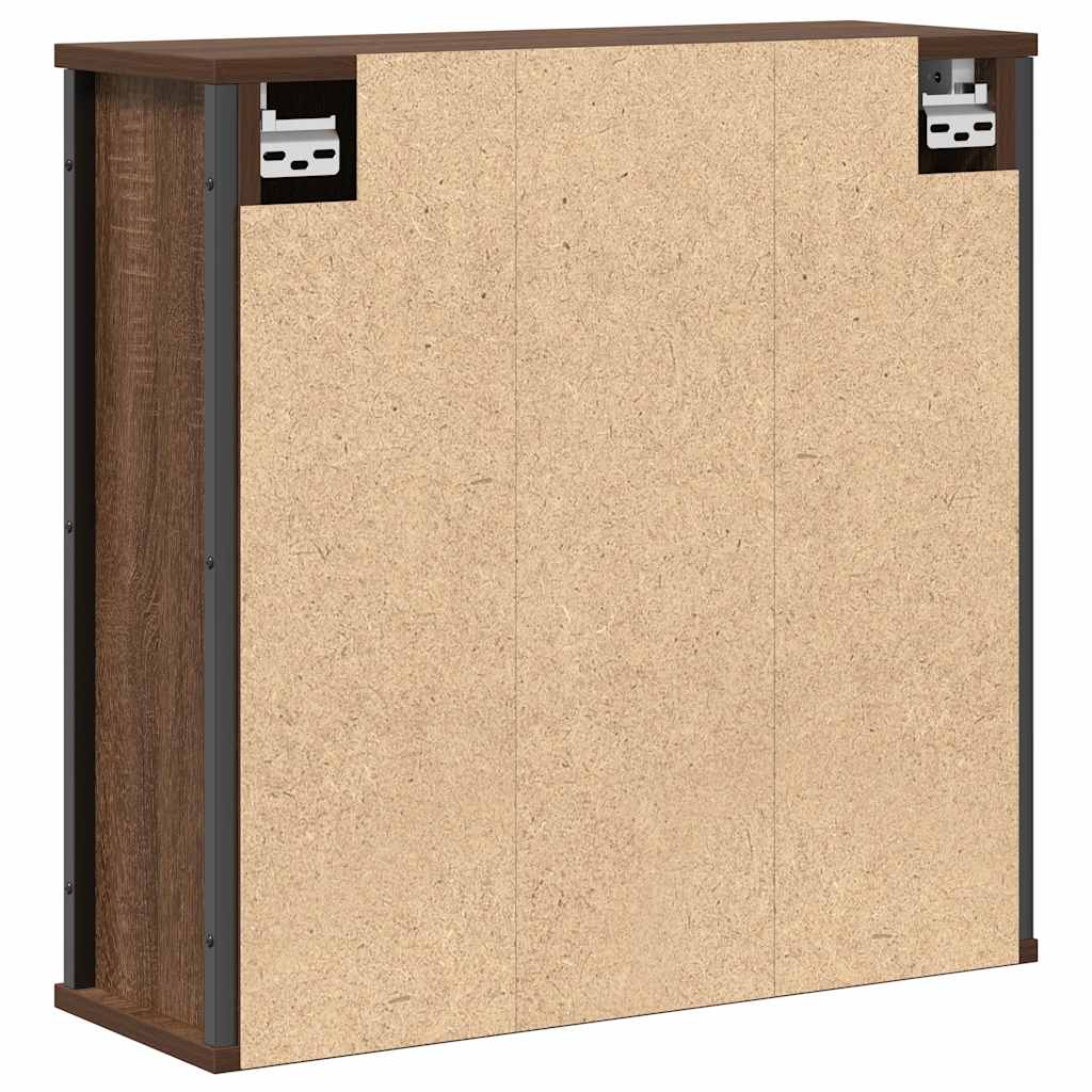 Badkamerwandkast met spiegel 60x21x60 cm bruin eiken is nu te koop bij PeponiXL, paradijselijk wonen!