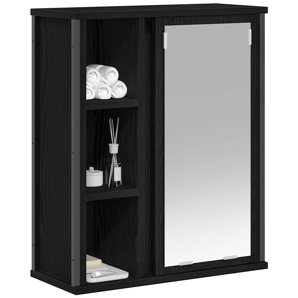 Badkamerwandkast met spiegel 50x21x60 cm eikenkleurig is nu te koop bij PeponiXL, paradijselijk wonen!