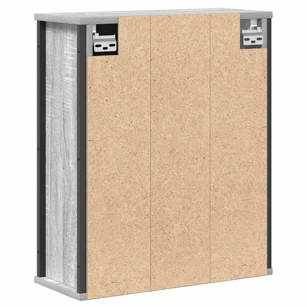Badkamerwandkast met spiegel 50x21x60 cm Sonoma grijs is nu te koop bij PeponiXL, paradijselijk wonen!
