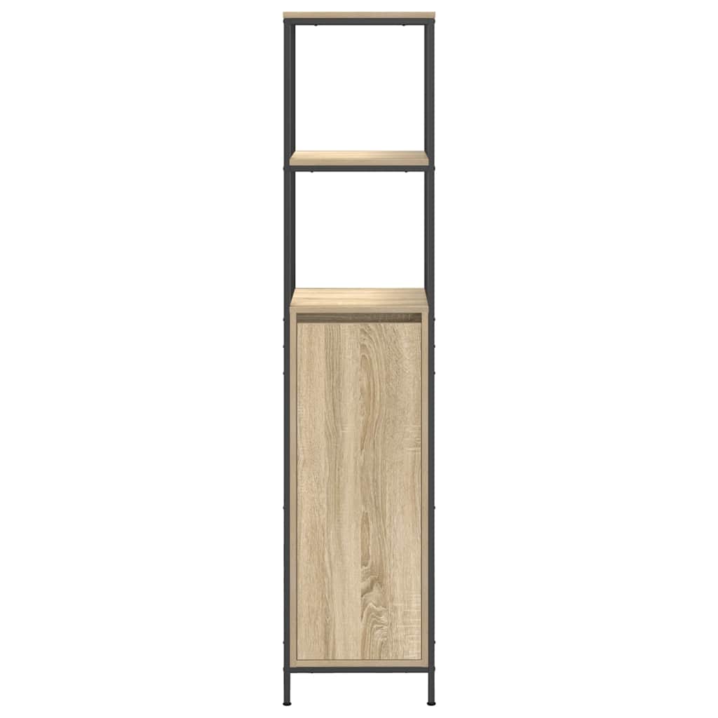Badkamermeubel met planken 36x35x165 cm Sonoma eikenkleurig is nu te koop bij PeponiXL, paradijselijk wonen!