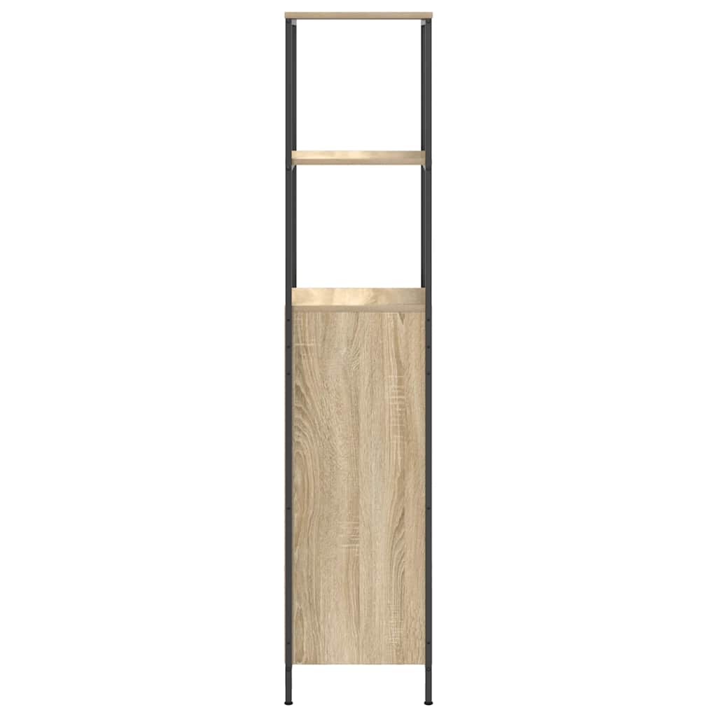 Badkamermeubel met planken 36x35x165 cm Sonoma eikenkleurig is nu te koop bij PeponiXL, paradijselijk wonen!