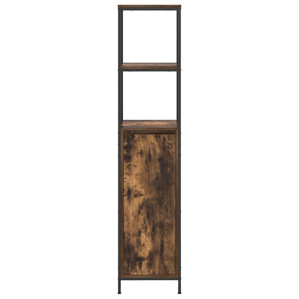 Badkamermeubel met planken 36x35x165 cm gerookt eiken is nu te koop bij PeponiXL, paradijselijk wonen!