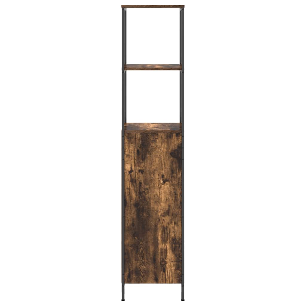 Badkamermeubel met planken 36x35x165 cm gerookt eiken is nu te koop bij PeponiXL, paradijselijk wonen!